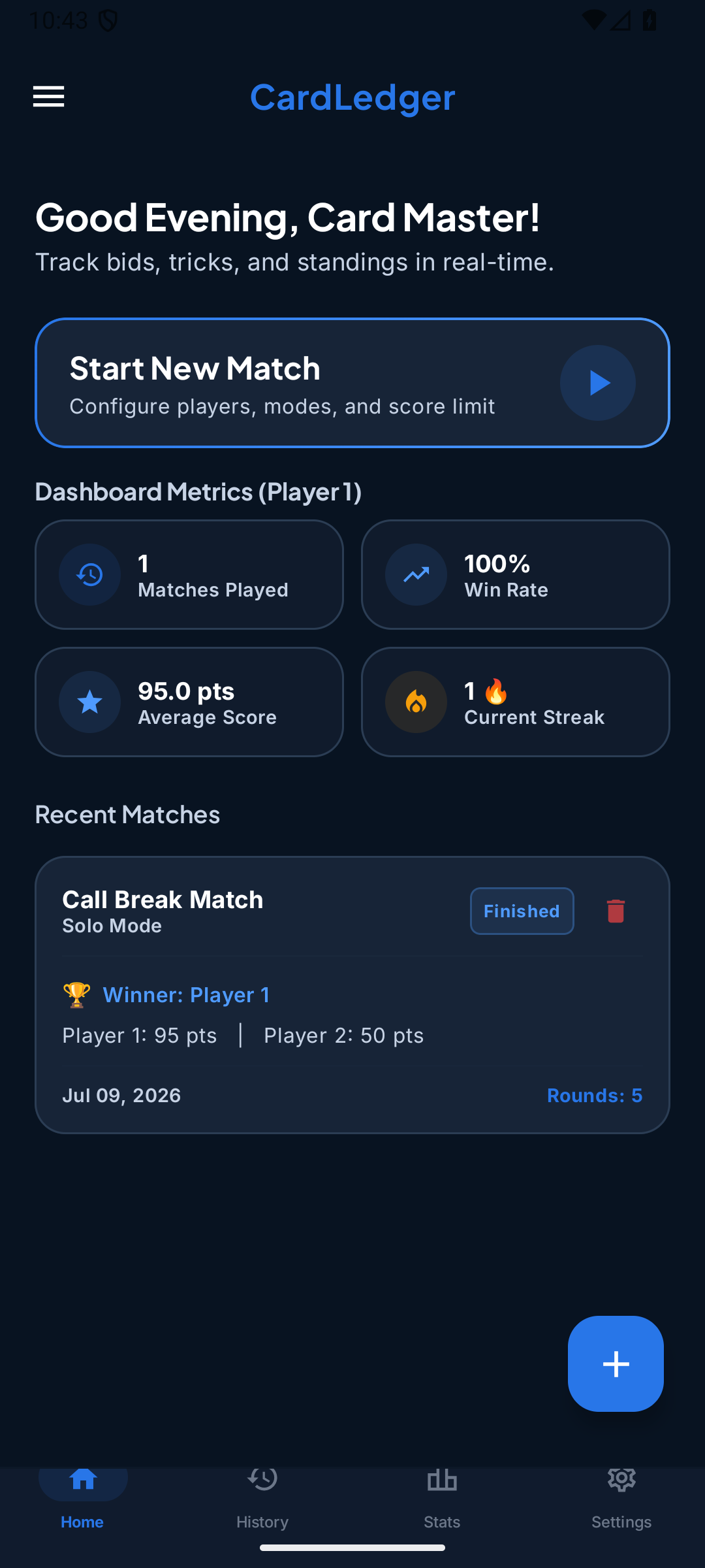 CardLedger Dashboard Screenshot